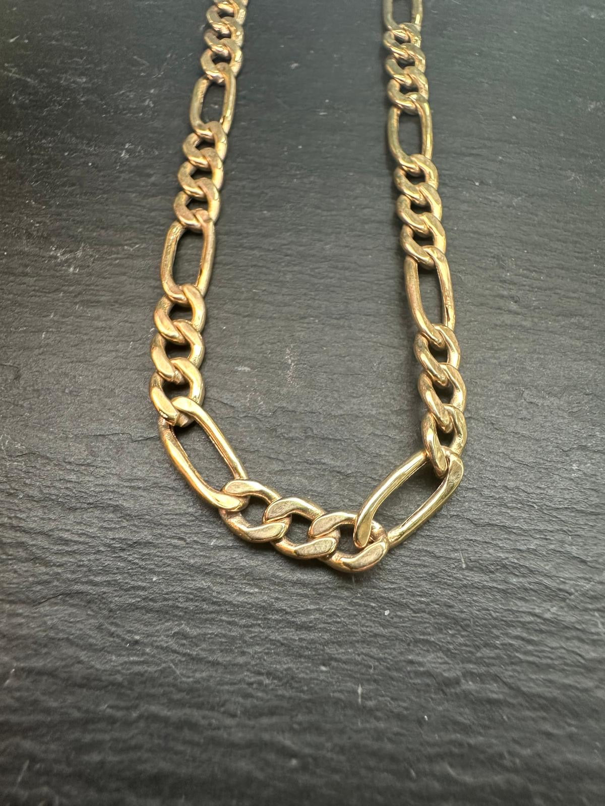 Preloved 9ct Yellow Gold Chunky Figaro Chain 20