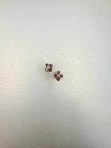 Preloved Ruby & Diamond Flower Studs