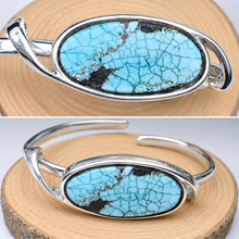 Load image into Gallery viewer, Handmade Sterling Silver Turquoise Bangle
