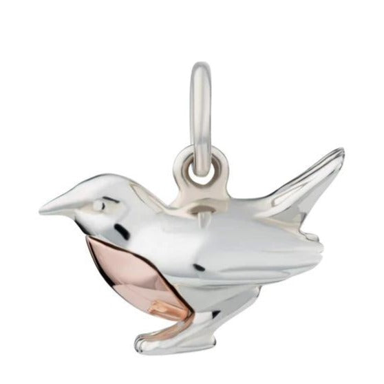 Sterling Silver Robin Bird Charm / Pendant