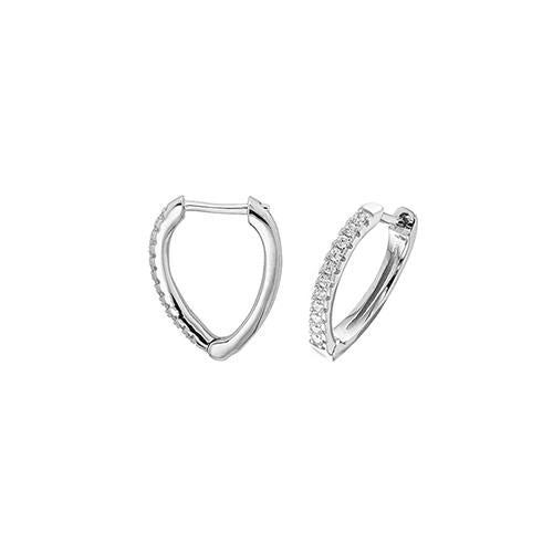 Sterling Silver Cubic Zirconia Hoops