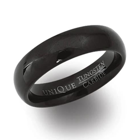 Tungsten Black IP Plated Ring