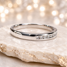 Load image into Gallery viewer, Preloved 9ct White Gold Diamond Channel Set Ring 0.30ct
