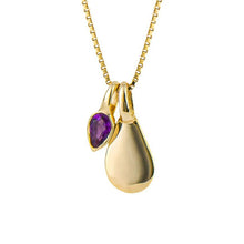 Load image into Gallery viewer, February Amethyst Gold-Plated Birthstone Necklace
