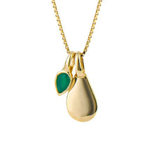 Load image into Gallery viewer, May Green Onyx Gold-Plated Birthstone Necklace
