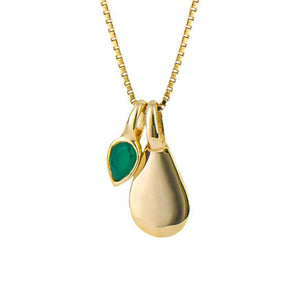 May Green Onyx Gold-Plated Birthstone Necklace