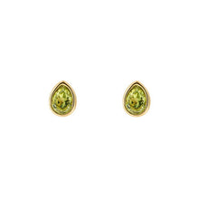 Load image into Gallery viewer, August Peridot Gold-Plated Birthstone Studs
