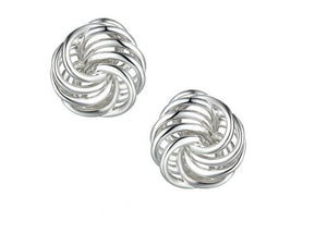 Sterling Silver Knotty Clip Earrings