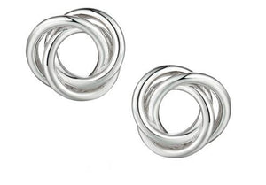 Sterling Silver Knotty Ash Clip Earrings