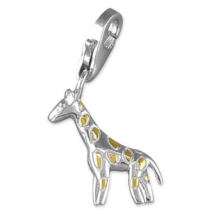 Sterling Silver Clip-On Giraffe Charm