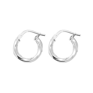 Sterling Silver 15mm Twisted Hoops