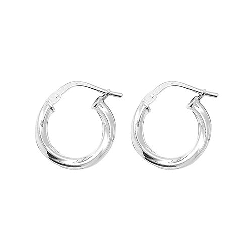 Sterling Silver 15mm Twisted Hoops