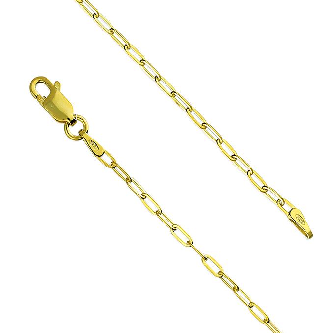 Gold Plated Sterling Silver Flat Belcher Chain 18