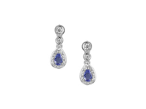 Sterling Silver Attitude Tanzanite Earrings