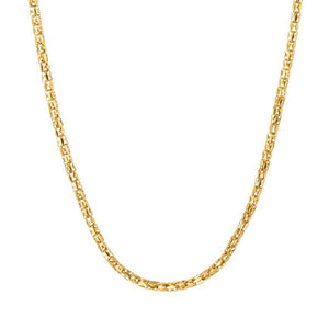 Popcorn Chain Necklace With Yellow Gold Plating