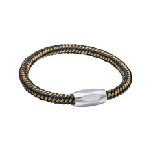 Load image into Gallery viewer, Fred Bennett Black and Yellow Gold Plated Wire Bracelet
