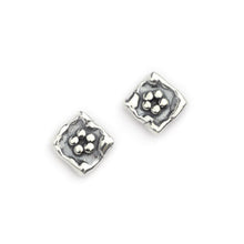 Load image into Gallery viewer, Sterling Silver Square Daisy Studs
