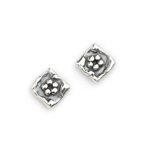 Load image into Gallery viewer, Sterling Silver Square Daisy Studs
