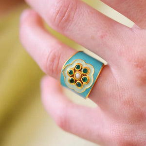 Green Blossom Ring