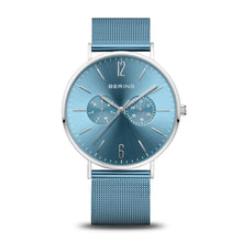 Load image into Gallery viewer, Bering Mens Classic Blue |Polished Silver Watch
