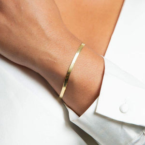 Flat Herringbone Chain Bracelet