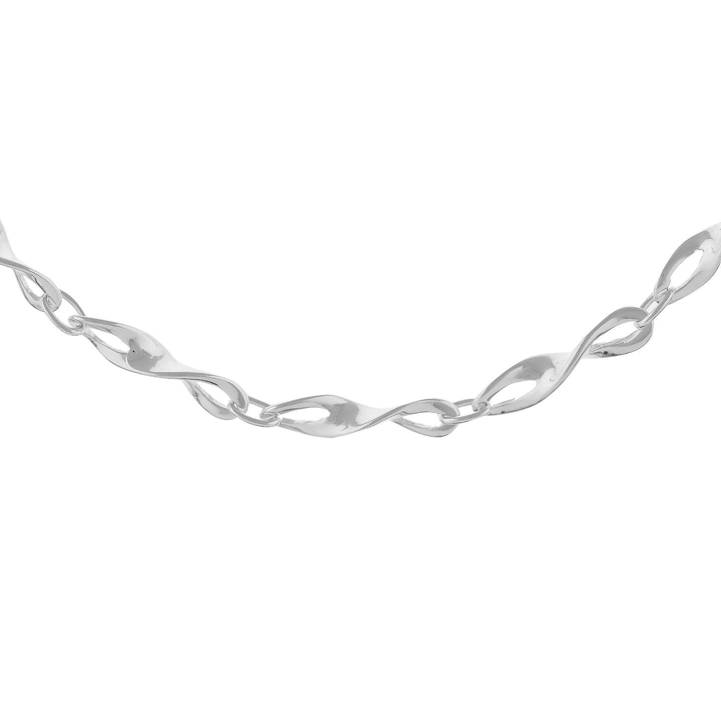 Sterling Silver Twisted Link Bracelet
