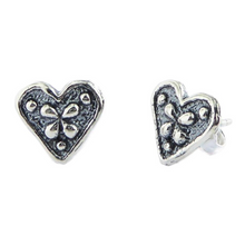 Load image into Gallery viewer, Sterling Silver Love Heart Studs
