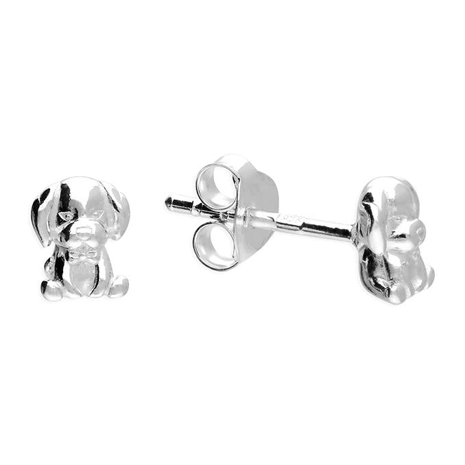 Sterling Silver Cute Puppy Studs