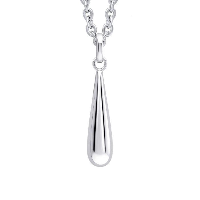 Sterling Silver Elongated Teardrop Pendant