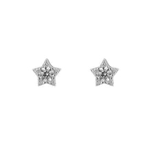 Load image into Gallery viewer, Sterling Silver Cubic Zirconia Star Studs
