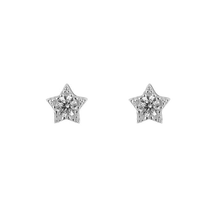 Sterling Silver Cubic Zirconia Star Studs