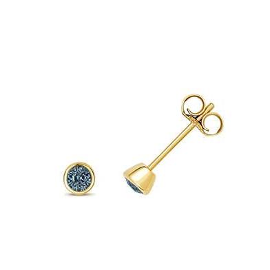 9ct Yellow Gold Alexandrite Studs