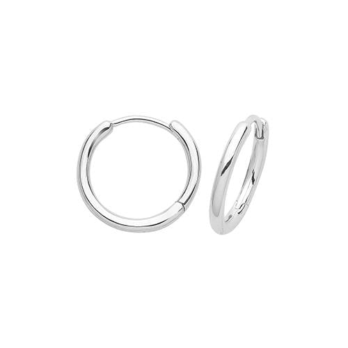 Sterling Silver 14mm Hinged Hoops