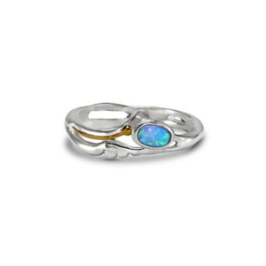 Oval Opalite Ring with Goldfill Detail