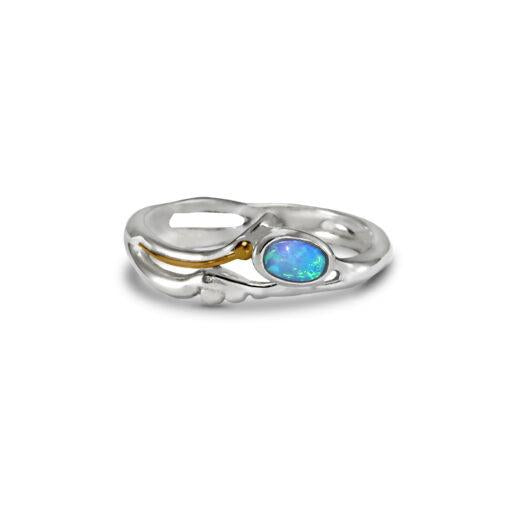 Oval Opalite Ring with Goldfill Detail
