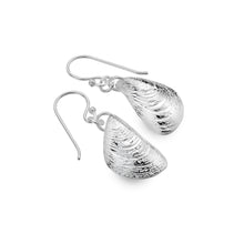 Load image into Gallery viewer, Sterling Silver Mussel Shell Drop Earrings
