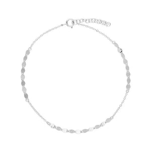 Sterling Silver Flat Twist Chain Anklet