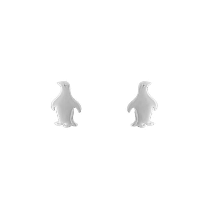 Sterling Silver Penguin Stud Earrings