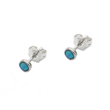 Load image into Gallery viewer, Sterling Silver Opalite Studs
