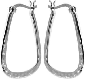 Sterling Silver Hammered Hoops