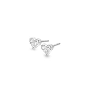 Sterling Silver Mini Heart Earrings