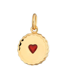 Load image into Gallery viewer, Gold Plated Jammie Dodger Biscuit Charm
