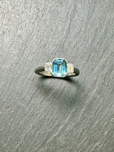 Load image into Gallery viewer, Platinum Aquamarine &amp; Diamond Ring
