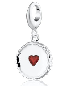 Sterling Silver Jammie Dodger Biscuit Charm