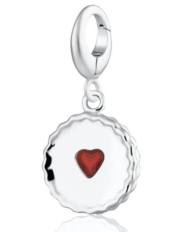 Sterling Silver Jammie Dodger Biscuit Charm