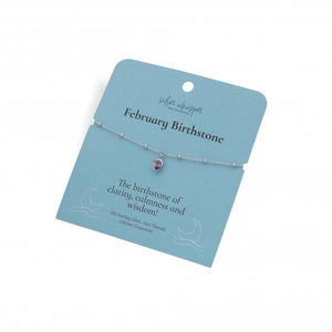 Sterling Silver February Bracelet