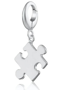 Sterling Silver Jigsaw Piece Charm/Pendant