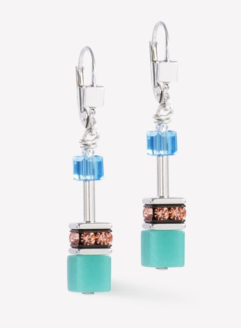 Coeur De Lion GeoCUBE® Iconic earrings Magic silver