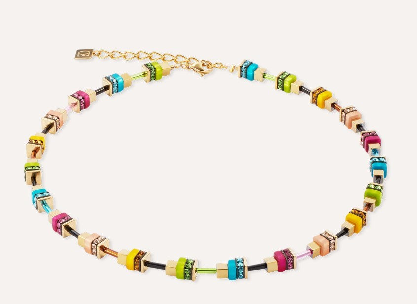 Coeur De Lion Necklace Boho Sunset Cube rainbow
