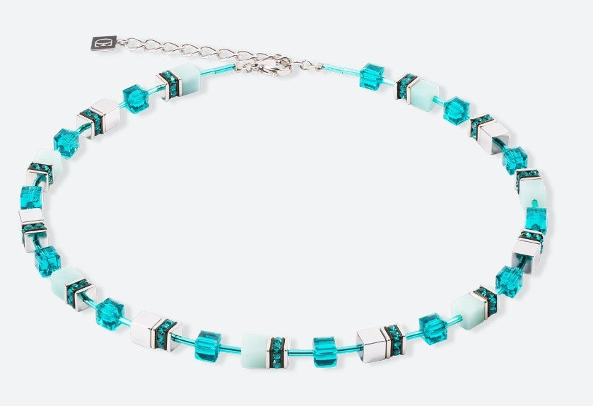 Coeur De Lion GeoCUBE® Iconic Precious necklace silver-green